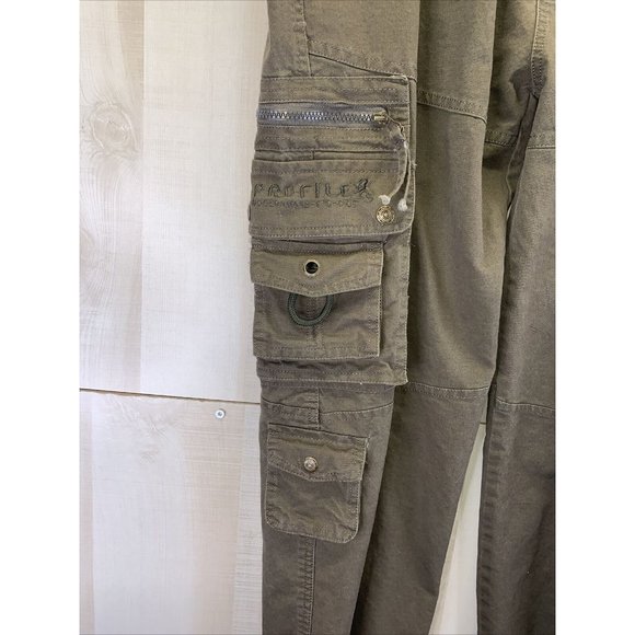 Profile Mens Cargo Brown 100% Cotton Straight Leg Tactical Pants Size 38-6936 - Picture 8 of 10